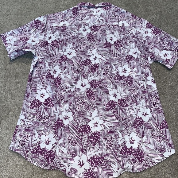 Men’s Van Heusen Air Classic Fit Button Down Cotton Collared Floral Dress Shirt - Picture 8 of 11